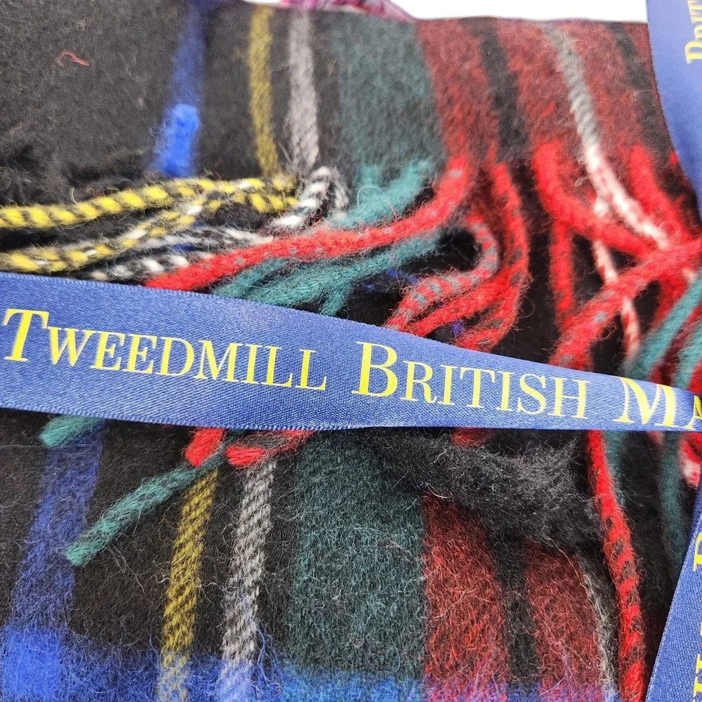 Tweedmill Lambswool Tartan Throw Blanket 140x190 British Made Multicolor Soft